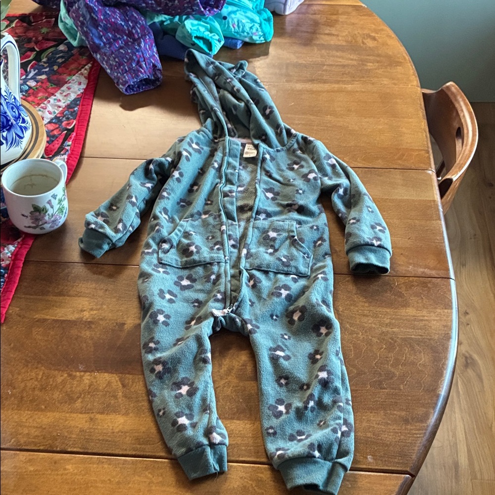 Bundle of two Carter's Blue Fleece toddler Jumpsuit with Star Pattern